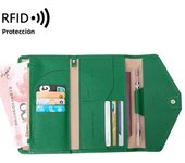 Travel Wallet RFID Passport Credit Card Holder Multi functional ID/Cash/Family Passport Set Passport Clip for Men and Women
