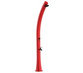 Ducha Solar Exterior Roja Blackmatt Curvada Starmatrix Rio 22L Con Lavapiés Polietileno Blanco 226 Cm Ideal Para Jardín Pool Camping Terraza Ducha Solar Pool y Ducha De Jardín Para Exterior