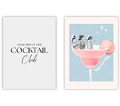 Set de 2 cuadros calidad premium con marco de madera - 30x40 cm o 50x70 cm - POSTER LAB