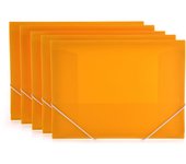 Carpeta de Gomas Tamaño A3. 5 Colores Vital Opacos.100% reciclable. Ideal para dibujos, láminas, documentos y posters. Cierre de gomas redondas de gran resistencia, Material muy Grueso. By Office Box.