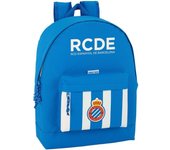 SAFTA | RCD ESPANYOL MOCHILA 33X43X15 - Mochila Escolar Licencia Oficial - Diseño Ergonómico - Amplio Espacio de Almacenamiento - Bolsillos Multifuncionales