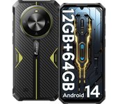 FOSSiBOT F105 Móvil Resistente 10300mAh , 12GB+64GB，6.745 Inch HD+ Android 14 Móvil Irrompible Teléfono Robusto, 20MP+8MP Cámara , IP68, Dual SIM 4G,Chipset Octa-core, Face ID/OTG/GPS, IP68/IP69K - Azul/Negro/Verde