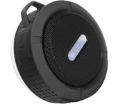 Mini Altavoz Bluetooth, Altavoz de subgraves portátil Resistente al Agua de Nivel IPX4, para Deportes al Aire Libre, con mosquetón de Ventosa(Negro)