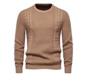 Ouma nuevo otoño e invierno suéter de hombre waffle suéter de color sólido ropa de hombre de alta calidad