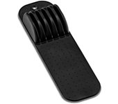 Madesmart Classic 5 ranurasPequeño Cuchillo de almacenamiento para bolsillos, bloque de cuchillas de cocina de agarre elegante, Carbón-Pequeño-Bloque de cuchillas
