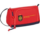 SAFTA - SELECCION ESPAÑOLA DE FUTBOL Portatodo con Bolsillo y Cremalleras - Asa Lateral y Adaptabilidad a Carro Portamochilas - Estuche Diseño único con Licencia Oficial - Cartera porta objetos - Estuche diseño úncio y licencia oficial by safta - Estuche