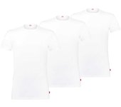Levi's Camisetas de hombre, lote de 3 - cuello redondo 3P ECOM, manga corta, color liso