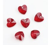 20Pcs/Lot Glass Heart Beads Blue 14mm Crafts Material DIY Crystal Charm Love Pendant Earings Jewelry Making Necklace Accessories