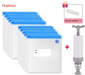 20/10pcs Reusable Vacuum Sealer Bag, Air Valve Pump Sealing Vegetables Meat Fresh-keeping Bag, Kitchen Food Storage Zipper Bags