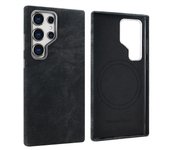 Vietao Magnetic Microfiber Phone Cases For Samsung Galaxy S24 Ultra Case, Wireless Charging Mobile Cover S25 ultra cases, black