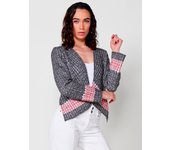 Koroshi Chaqueta reversible acolchada para mujer color negro