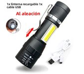 Mini UV Torch LED Rechargeable Flashlight Portable USB Charging Flashlight High Power Bank Camping Waterproof Long Range Lantern