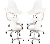 Pack 6 Sillas Dami Office - Blanco