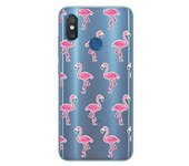 Tumundosmartphone Funda Gel Transparente para Xiaomi Mi 8 Diseño Flamenco Dibujos