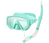 Traje de snorkel, Máscara de amplio Campo de Visión, tubo de respiración semiseco, Gafas de Buceo de silicona, Traje, equipo de Buceo de Dos piezas