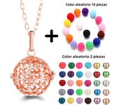 Mexico Chime Music Ball Caller Pendant Aromatherapy Diffuser Necklace Angel Wing Lockets Fine Zircon Pregnant Woman Jewelry Gift