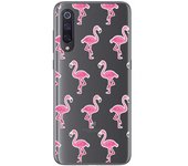 Tumundosmartphone Funda Gel Transparente para Xiaomi Mi 9 diseño Flamenco Dibujos