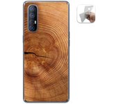 Tumundosmartphone Funda Gel Tpu para Oppo Find X2 Neo diseño Madera 04 Dibujos