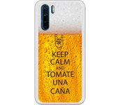 Funda original compatible con Oppo A91 - Reno 3 - Keep calm and tomate una caña