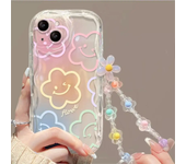 Phone Case For Xiaomi Mi POCO M6 X6 X5 Pro F3 F4 M3 M4 X4 GT X3 NFC 11 Lite 5G NE 12T 12 Soft Cover With Flower Bracelet Wrist