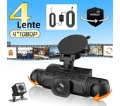 Car DVR 4 Camera Video Recorder Black Box 360 Dash Cam Front left right Rear View camera 24H Hardware Kit Car Assecories