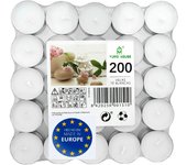 Yumo House Velas De Té Blancas, Sin Perfume, Vela Decoración Hogar, Fabricado en Europa, Paquete De 30/50/100/200/500 Unidades, Duración De 4,5 Horas aprox. Tea Lights Candle
