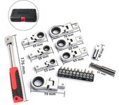 8/9/20 piece Set Dismountable Movable Head Ratchet Wrench Box-packed Plum Vehicle Repair Semi-automatic Gear Wrench Tool