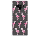 Tumundosmartphone Funda Gel Transparente para Samsung Galaxy Note 9 Diseño Flamenco Dibujos