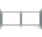 Marco 2 elementos PLATA LUNA con embellecedor BJC Coral 21212-PL