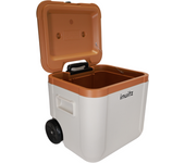 Inuitz Nevera portátil con ruedas Island Roller - 50 litros, con aislante de poliuretano, grosor térmico de 2,3 cm, asa telescópica plegable con bloqueo, ruedas reforzadas, nevera con ruedas para actividades outdoor, camping, playa