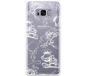 Funda original compatible con Samsung Galaxy S8 - Patron Esbozos Blanco
