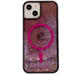 Liquid quicksand glitter magnetic phone case suitable For iPhone12 13 14 15 16 ProMax Plus phone thick anti drop protective case