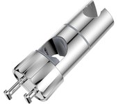 Soporte para cabezal de ducha con 2 ganchos para manguera de ducha de 19-23 mm y barra deslizante de 16-28 mm, sin perforaciones, ángulo y altura ajustables, rotación de 360°.