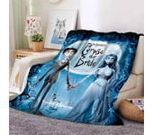 Horror Corpse Bride Blanket Soft Warm Throw Blanket for Bed Sofa Queen Size Halloween Decor Scary Movie Blanket Birthday Gifts