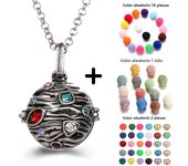 Mexico Style Tree Of Life Angel Necklace 16MM Music Ball Vintage Pregnancy Necklace Aroma Essential Oil Diffuser Locket Pendant