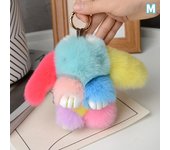 15cm Rabbit Fur Keychain Women Bag Car Key chain Pendant Decoration Jewelry Bags Hangings Accessories Gifts