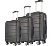 T-LoVendo Juego de 3 Maletas de Viaje Set Trolley Abs Semirigidas con Cerradura Combinación 4 Ruedas Dobles
