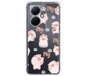 Funda Silicona Antigolpes para Vivo V29 Lite 5G diseño Cerdos Dibujos