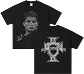Cristiano Ronaldo Football Superstar Super Fashion Printed Short Sleeve T-shirt Men Distress American