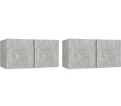 Muebles para TV colgantes 2 uds 60x30x30 cm, Mueble de Salon, Mueble TV, Mueble TV salon, Mesa de TV, Mueble tele