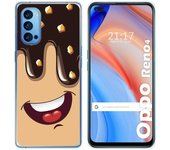 Tumundosmartphone Funda Gel Tpu para Oppo Reno 4 5G diseño Helado Chocolate Dibujos