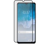 Protector Cristal Templado Completo 5D Full Glue Negro para Vivo Y76 5G Vidrio