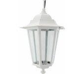 IluminaShop - Lampara Colgante Farol Blanca 6 Lados para Jardin IP44 (1XE27)