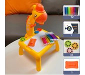 Children led projector drawing table toy painting set table educational board learning tools painting toys for children