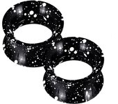 2PCS Flexible Extra Soft Silicone Ear Tunnels Plugs Stretchers Expander with White Spots Piercing Jewerly Gauges Earrings 8-16mm