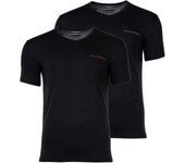 EMPORIO ARMANI Camiseta para hombre, pack de 2 - CORE LOGOBAND, Cuello en V, algodón elástico CORE LOGOBAND