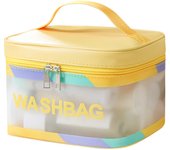 Bolsa De Maquillaje Grande Y Resistente Al Agua Con Capa Templada Bolsa De Lavado Portátil Para Almacenamiento De Cosméticos Bolsa De Viaje