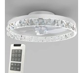 FactorLED Ventilador de Techo con Luz, 30W, 3000Lm, Silencioso, CCT 6 opciones de luz blanca, Velocidad ajustable, Programable y Regulable, Mando a Distancia