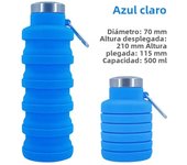 Botella De Agua Reutilizable Libre De BPA En Silicona Para Expediciones Al Aire Libre Y Senderismo