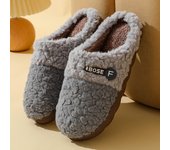 Nuevas zapatillas de algodón de invierno para mujer, zapatillas de algodón de felpa y terciopelo para el hogar, zapatillas de algodón cálidas para interiores con suela gruesa para parejas, zapatillas de algodón para hombres